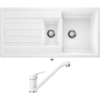 Kuchyňský dřez Granitový dřez SET Blanco LEGRA 6 S bílá 522209 + Blanco DARAS bílá 517724