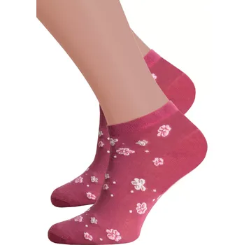 Dámské ponožky Dámské kotníkové ponožky 114/109 STEVEN Barva/Velikost: vínová světlá / 35/37