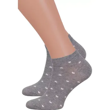 Dámské ponožky Dámské kotníkové ponožky 114/140 STEVEN Barva/Velikost: šedá melír / 35/37