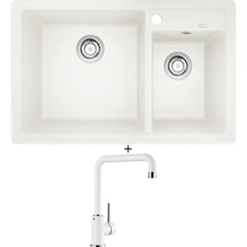 Kuchyňský dřez Granitový dřez SET Blanco LEGRA 8 bílá 526226 + Blanco MILI bílá 523107