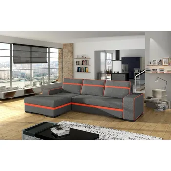 Obývací stěna Sedací souprava Funny L šedá/oranžová