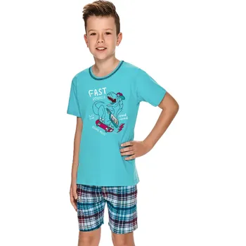 Chlapecké spodní prádlo Chlapecké pyžamo Ivan s obrázkem Taro Barva/Velikost: tyrkys světlá / 86