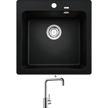 Granitový dřez SET Blanco NAYA 5 černá 526578 + Blanco MILI chrom 519413