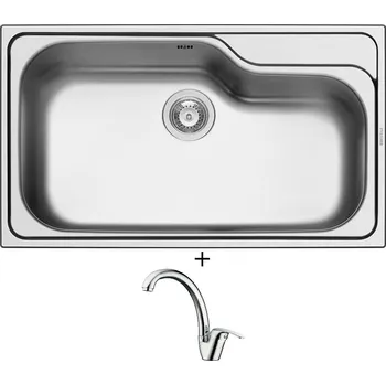 Nerezový dřez SET Pyramis TITAN (86x50) 1B nerez + Pyramis OSSIA chrom