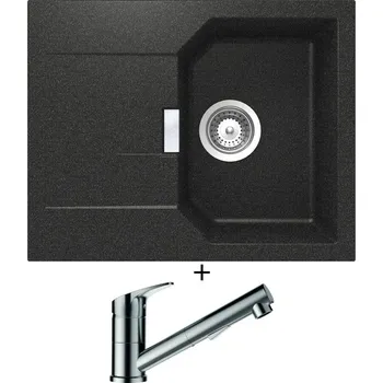 Granitový dřez Granitový dřez SET Schock MANHATTAN D-100XS Onyx + Schock EVINAS 577120 nerez