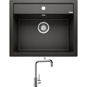 Kuchyňský dřez Granitový dřez SET Blanco DALAGO 6 černá + Blanco MILI chrom 519413