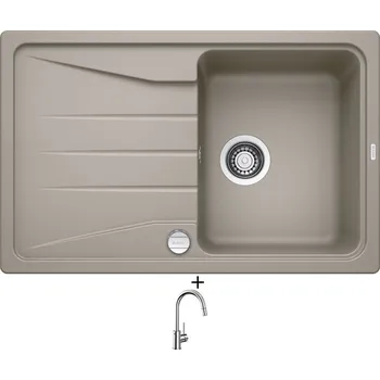 Kuchyňský dřez Granitový dřez SET Blanco SONA 45 S tartufo s excentrem + Blanco MIDA-S chrom 521454