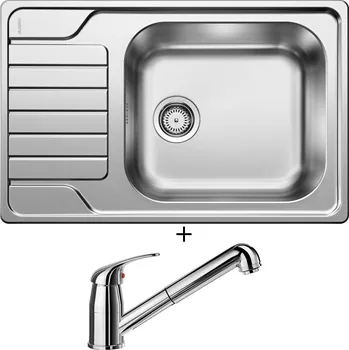 Kuchyňský dřez Nerezový dřez SET Blanco DINAS XL 6 S Compact nerez kartáčovaný 525121 + Blanco DARAS-S chrom 517731