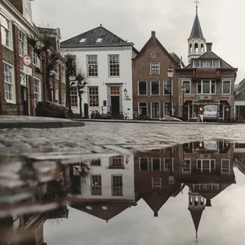 Fototapeta Solution Media 3D tapeta - Louže na náměstí MU3863 3 - 3D Relief - Vliesová tapeta - 320g/m2