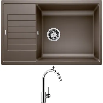 Granitový dřez Granitový dřez SET Blanco ZIA XL 6 S Compact kávová 523282 + Blanco MIDA chrom 517742