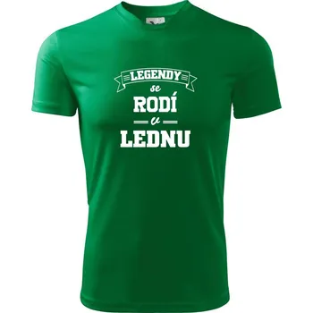 Pánské tričko Legendy se rodí v lednu - Pánské triko Fantasy sportovní (dresovina) - L ( Středně zelená )