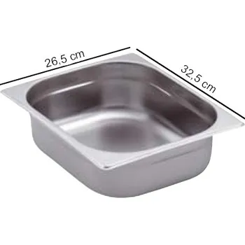 Plech na pečení TOMGAST | Gastronádoba STANDARD velikost GN 1/2, výška 20 cm (Gastronádoba GN 1/2 - hloubka 20 cm)