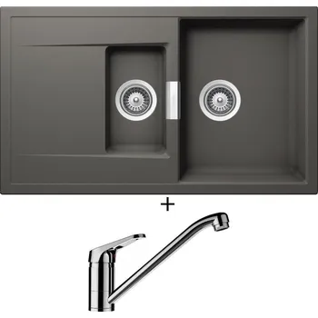 Granitový dřez Granitový dřez SET Schock MONO D-150 Silverstone + Schock COSMO 525001 chrom
