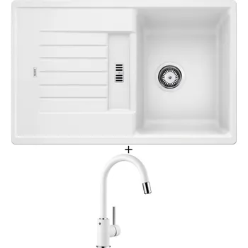 Granitový dřez Granitový dřez SET Blanco ZIA 45 S bílá 514726 + Blanco MIDA-S bílá 521457