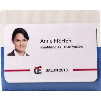 Jmenovka na stůl tarifold pouzdro na více karet, měkké PVC, 93x94 mm, modré - 10 ks