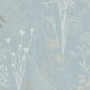 Tapeta Modrá vliesová tapeta na zeď, květiny, listy, 120715, Vavex 2025