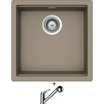 Granitový dřez Dřez pod desku SET Schock KIRUNA N-100 U Twilight + Schock COSMO 525122 chrom