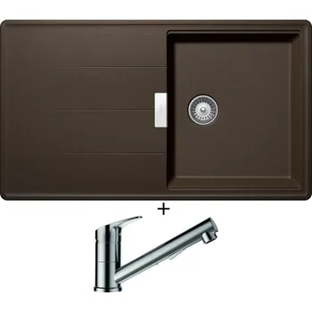 Granitový dřez Granitový dřez SET Schock TIA D-100 Bronze + Schock EVINAS 577120 nerez