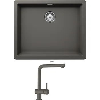 Granitový dřez Granitový dřez SET Schock GREENWICH N-100L Silverstone + Schock EPOS 540027 Silverstone