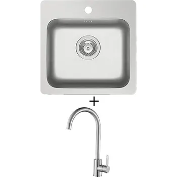 Nerezový dřez Nerezový dřez SET Pyramis ZERIA (46x45) 1B nerez + Laveo BONA BAB 268D nerez