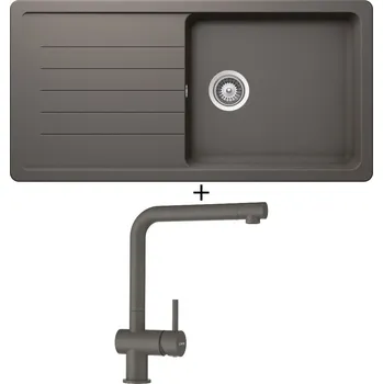 Granitový dřez Granitový dřez SET Schock TOLEDO D-100L Silverstone + Schock EPOS 540027 Silverstone