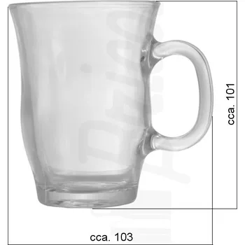 Šálek Eiffel - 0.25 bezbarevná