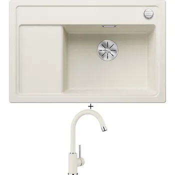 Granitový dřez Granitový dřez SET Blanco ZENAR XL 6 S Compact bílá soft 527185 + Blanco MIDA bílá soft 526966