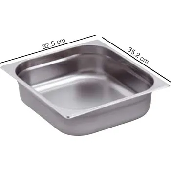 Plech na pečení TOMGAST | Gastronádoba STANDARD velikost GN 2/3, výška 2 cm (Gastronádoba GN 2/3 - hloubka 2 cm)