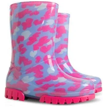 Dívčí holínky Dětské holínky Demar Twister srdíčka bez vložky Velikost: 34 (EU)