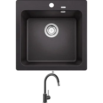 Granitový dřez SET Blanco NAYA 5 antracit 526579 + Blanco MIDA-S antracit 521455