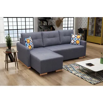 Obývací stěna Sedací souprava Padova L tm.šedá