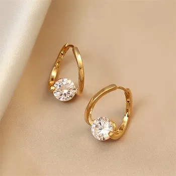 Náušnice Elegantní dámské náušnice s kameny či zirkony - 3