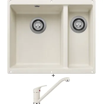 Granitový dřez Dřez pod desku SET Blanco ROTAN 340/160 U bílá soft 527144 + Blanco DARAS bílá soft 526935