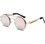 Retro kulaté kovové sluneční brýle Spring Růžové zrcadlovky Lifestyle 190627015840RZ