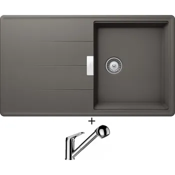 Granitový dřez Granitový dřez SET Schock TIA D-100 Silverstone + Schock COSMO 525122 chrom