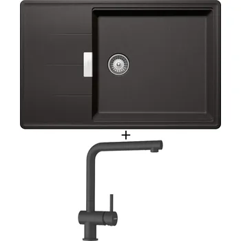 Kuchyňský dřez Granitový dřez SET Schock TIA D-100LS Stone + Schock EPOS 540027 Stone