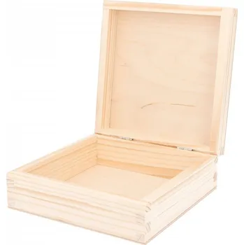 Úložný box Dřevotéka Dřevěná krabička - 12x12x6cm Dřevotéka Dřevěná krabička - 12x12x6cm