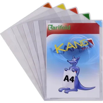 tarifold Kang Easy Clic - samolepicí kapsy, A4, nepermanentní, mix barev - 5 ks