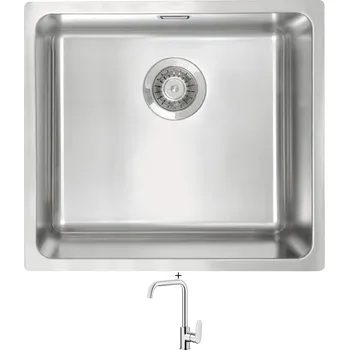 Nerezový dřez Nerezový dřez SET Deante EGERIA ZPE 010D nerez + Deante ALPINIA BGA 063M chrom