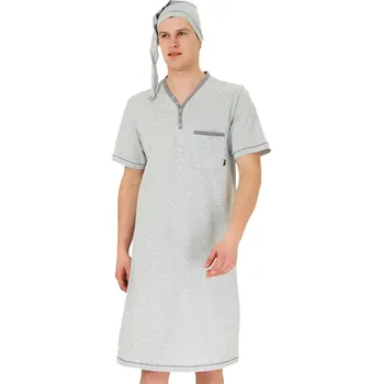 Pánská noční košile Bonifacy 357/03 HOTBERG Barva/Velikost: světlý melír / L