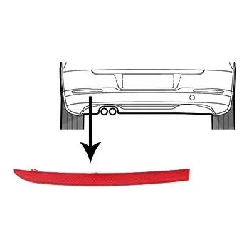 Příslušenství osvětlení automobilu odrazka do zadniho narazniku, L