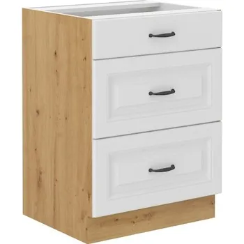 Kuchyňská skříňka Kuchyňská skříňka Stipe 60 D 3S BB bílá / dub artisan