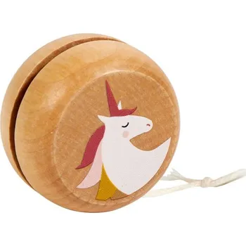 Dřevěná hračka Ostaria Dřevěný yoyo jednorožec