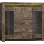 Vitrína s komodou INFINITY 08 jasan tmavý - doprava zdarma - SLEVA 3% s kodem radost25