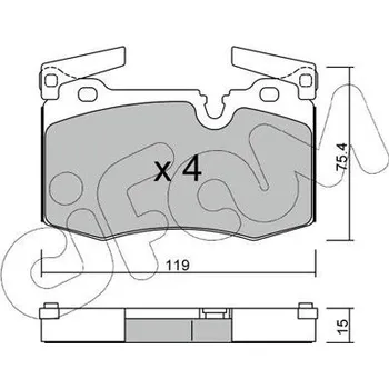 Brzdová destička Sada brzdových destiček, kotoučová brzda CIFAM 822-829-0