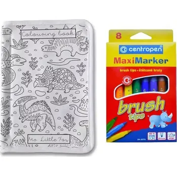 Hrací deka Látková vybarvovací knížka book of dinosaurs - SLEVA 3% s kodem radost25