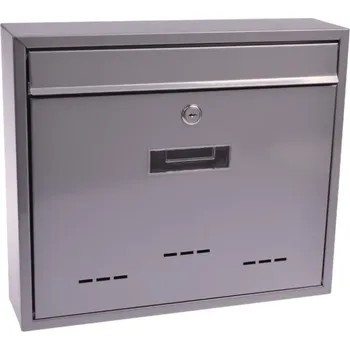 Poštovní schránka Radim s předním vhozem 360 x 310 x 90 mm, šedá