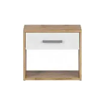 Noční stolek MATOS Noční stolek KOM1S dub wotan/bílá mat - SLEVA 3% s kodem radost25