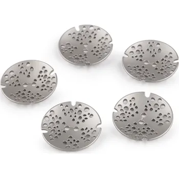 Knoflík Kovový knoflík designový velikost 32", 48", barva 2 (48") nikl