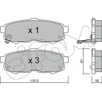 Brzdová destička Sada brzdových destiček, kotoučová brzda CIFAM 822-735-0